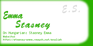 emma stasney business card